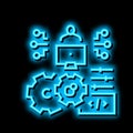 development erp software neon glow icon illustration Royalty Free Stock Photo