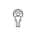Development, Gear, person icon. Element of business people icon for mobile concept and web apps. Thin line Development, Gear, Royalty Free Stock Photo