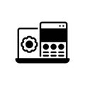Black solid icon for Development, develop and technology Royalty Free Stock Photo