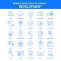 Development Icons - Futuro Blue 25 Icon pack Royalty Free Stock Photo