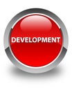 Development glossy red round button Royalty Free Stock Photo