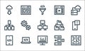 development line icons. linear set. quality vector line set such as information, analytics, code, css, code, connection, folder, Royalty Free Stock Photo