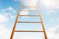 Development and Motivation. Ladder Against Blue Sky Royalty Free Stock Photo