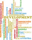 Development multilanguage wordcloud background concept