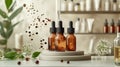 Herbal Essence Dropper Bottles Royalty Free Stock Photo