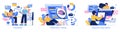 Development Process Automation. Flat Vector