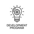 development program line icon. Element of human resources icon for mobile concept and web apps. Thin line development program icon Royalty Free Stock Photo