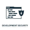 Development Security icon. Creative element design from programmer icons collection. Pixel perfect Development Security Royalty Free Stock Photo