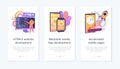 IT development services app interface template. Royalty Free Stock Photo