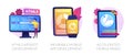IT development services vector concept metaphors Royalty Free Stock Photo