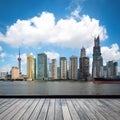 The development of shanghai skyline Royalty Free Stock Photo