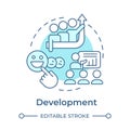 Development soft blue concept icon Royalty Free Stock Photo