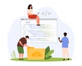 Development of software code and mobile app, tiny backend developers work, write program Royalty Free Stock Photo