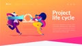 Agile project management landing page template.