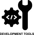 development tools, tools, programming tools, app development, software maintenance, software development solid glyph icon