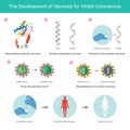 The Development of Vaccines for Inhibit Coronavirus. Il Royalty Free Stock Photo