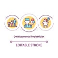 Developmental pediatrician concept icon