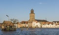 Deventer IJssel with Flood Holland Royalty Free Stock Photo