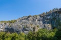 Devetashka cave in Bulgaria the view outside the cave. Royalty Free Stock Photo