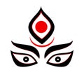 Devi Durga face illustration vector icon Royalty Free Stock Photo