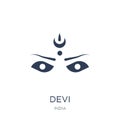 Devi icon. Trendy flat vector Devi icon on white background from Royalty Free Stock Photo