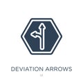 deviation arrows icon in trendy design style. deviation arrows icon isolated on white background. deviation arrows vector icon