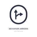 deviation arrows icon on white background. Simple element illustration from UI concept