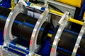 Device of butt welding of the polymeric pipes Royalty Free Stock Photo