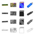 Device, components, parts and other web icon in cartoon style.Computer, laptop, office, icons in set collection. Royalty Free Stock Photo