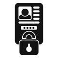 Device data password icon simple vector. Legal key