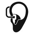 Device deafness icon simple vector. Implant audiology