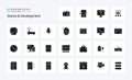 25 Device And Development Solid Glyph icon pack. Vector icons illustration Royalty Free Stock Photo