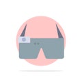 Device, Glasses, Google Glass, Smart Abstract Circle Background Flat color Icon