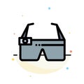 Device, Glasses, Google Glass, Smart Abstract Flat Color Icon Template