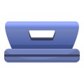 Device hole puncher icon, cartoon style