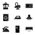 Device at home icons set, simple style Royalty Free Stock Photo