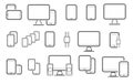 Device icon. Electronic and devices line icons set Royalty Free Stock Photo