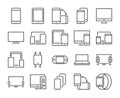 Device icon. Electronic and devices line icons set. Editable stroke. Pixel Perfect. Royalty Free Stock Photo