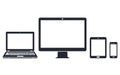 Device icons - desktop computer, laptop, smart phone and tablet