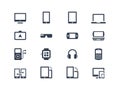 Device icons. Gadgets Royalty Free Stock Photo