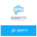 Device, Interface, Keyboard, Mouse, Obsolete Blue outLine Logo with place for tagline