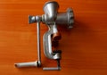 Mechanical meat grinder