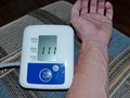 Device for measuring blood pressure. Before the daily pressure check. The data obtained show the state of health.