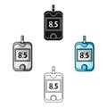 A device for measuring the level of blood sugar.Equipping the patient with diabetes.Diabetes single icon in cartoon