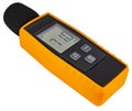 Device for measuring noise levels in decibels. On a white background Royalty Free Stock Photo