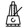 Device metronome icon, outline style