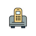 Device, Mobile, Cell, Hardware Flat Color Icon. Vector icon banner Template