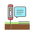 device for ph soil testing color icon vector illustration Royalty Free Stock Photo