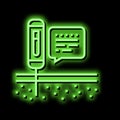 device for ph soil testing neon glow icon illustration Royalty Free Stock Photo
