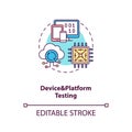 Device and platform testing concept icon Royalty Free Stock Photo